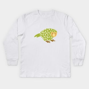 Cute Kakapo Kids Long Sleeve T-Shirt